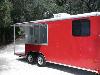 Outside side view of the 8x20 with porch concession trailer