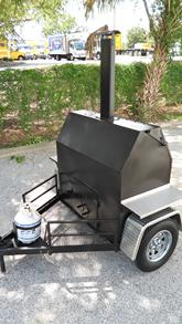 Portable BBQ trailer