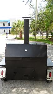 Wood burning smoker trailer